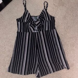 Black and white striped romper from Target, size M